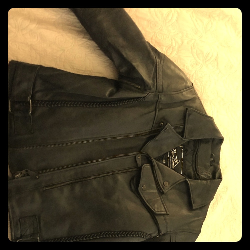 Bulletproof brand 100% leather motorcycle jacket